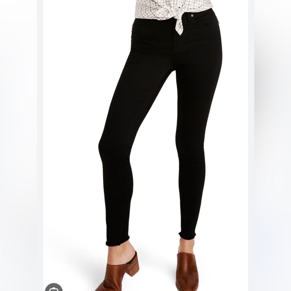 MADEWELL Raw Hem Ankle skinny jeans